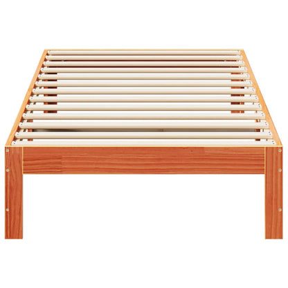 Letto senza Materasso Marrone Cera 80x200 cm Legno di Pino