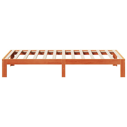 Letto senza Materasso Marrone Cera 80x200 cm Legno di Pino