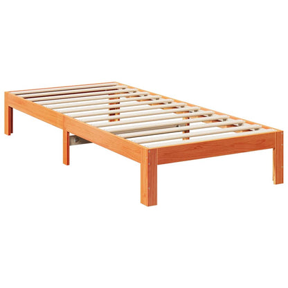 Letto senza Materasso Marrone Cera 80x200 cm Legno di Pino