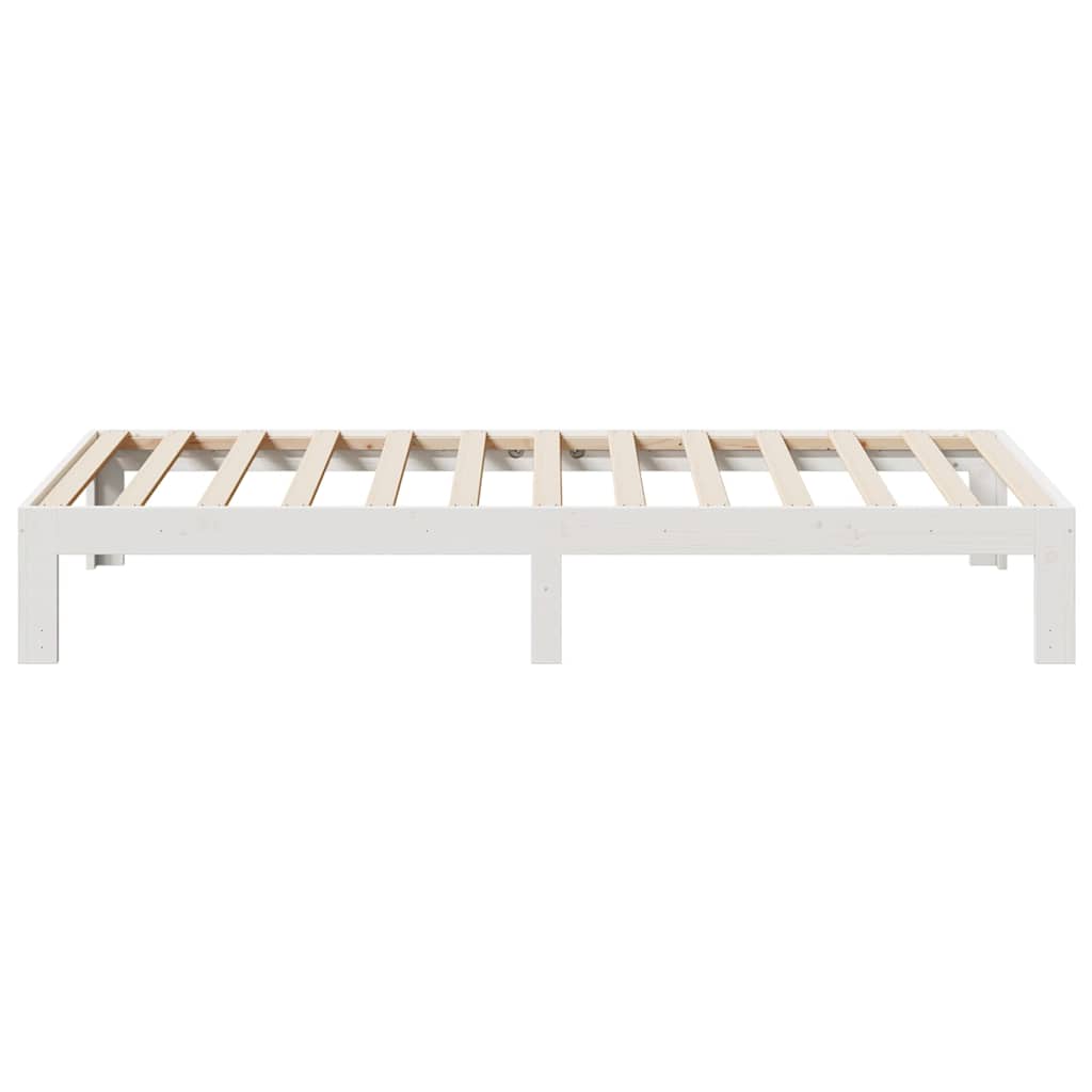 Giroletto senza Materasso Bianco 90x200 cm Legno Massello Pino - homemem39
