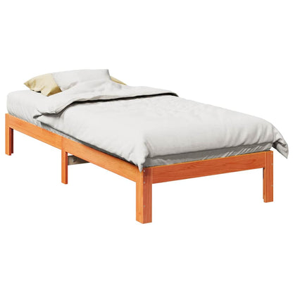 Giroletto senza Materasso Marrone Cera 90x200 cm Massello Pino