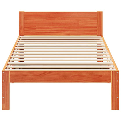 Letto senza Materasso Marrone Cera 80x200 cm Legno di Pino