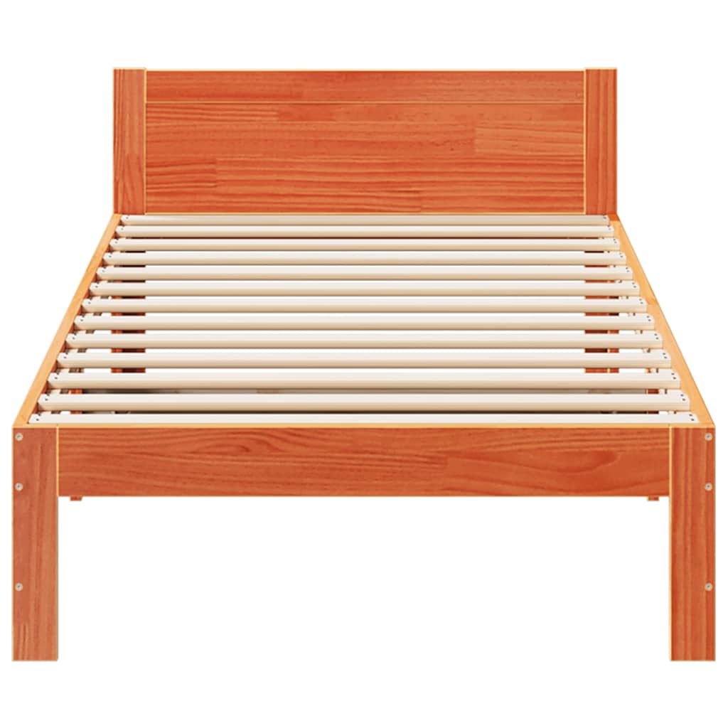 Letto senza Materasso Marrone Cera 80x200 cm Legno di Pino - homemem39