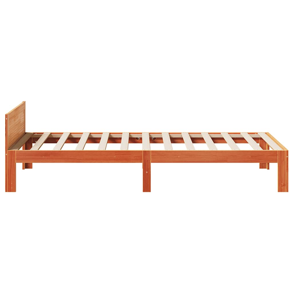 Letto senza Materasso Marrone Cera 80x200 cm Legno di Pino