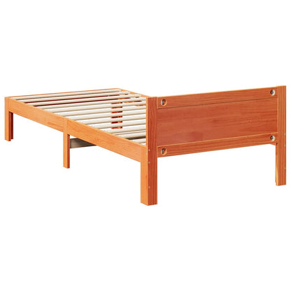 Letto senza Materasso Marrone Cera 80x200 cm Legno di Pino