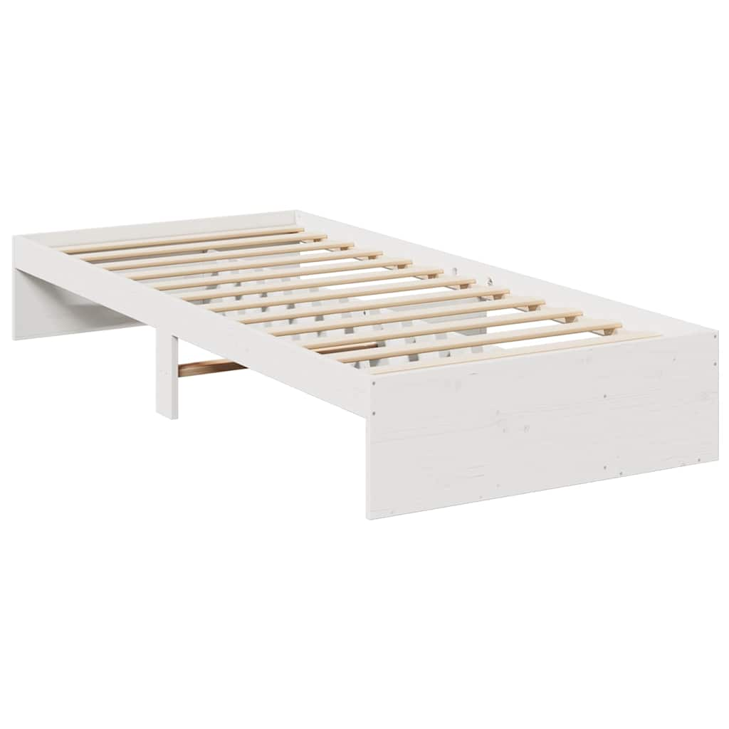 Dormeuse senza Materasso Bianco 100x200 cm Legno Massello Pino