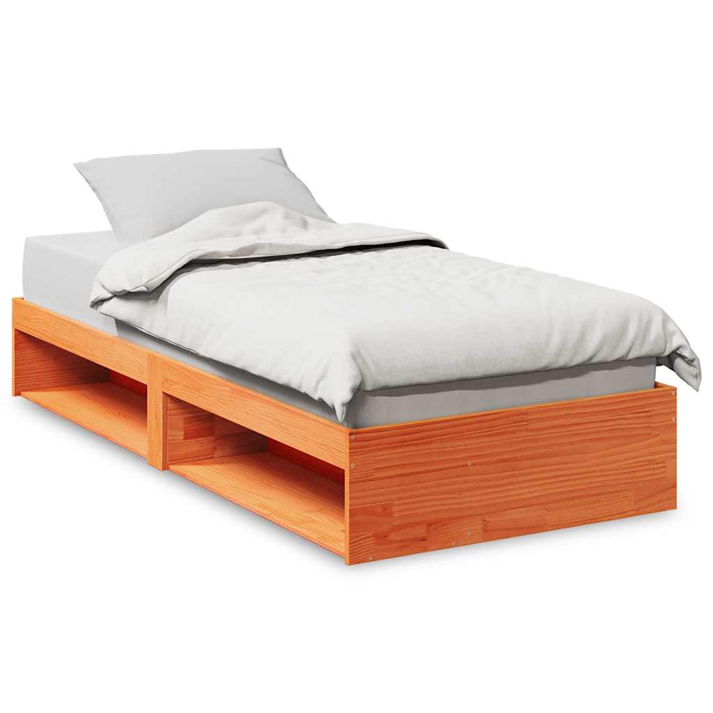 Dormeuse senza Materasso Marrone Cera 100x200 cm Legno di Pino