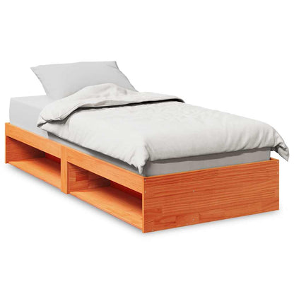 Dormeuse senza Materasso Marrone Cera 100x200 cm Legno di Pino