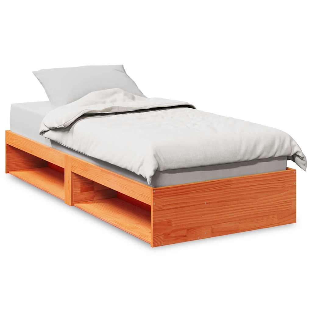 Dormeuse senza Materasso Marrone Cera 90x200 cm Legno di Pino