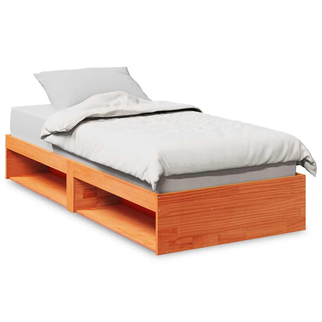 Dormeuse senza Materasso Marrone Cera Legno di Pino
