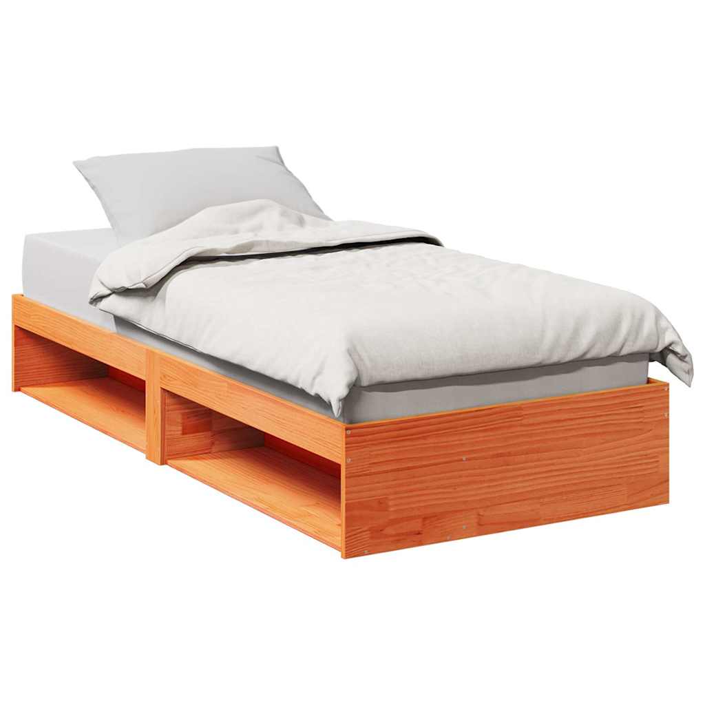 Dormeuse senza Materasso Marrone Cera 90x200 cm Legno di Pino