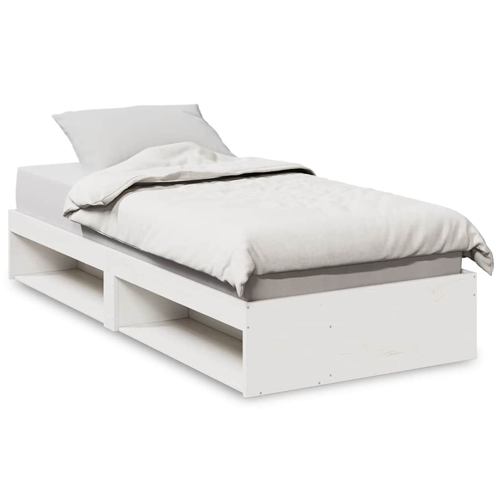 Dormeuse senza Materasso Bianca Legno Massello Pino