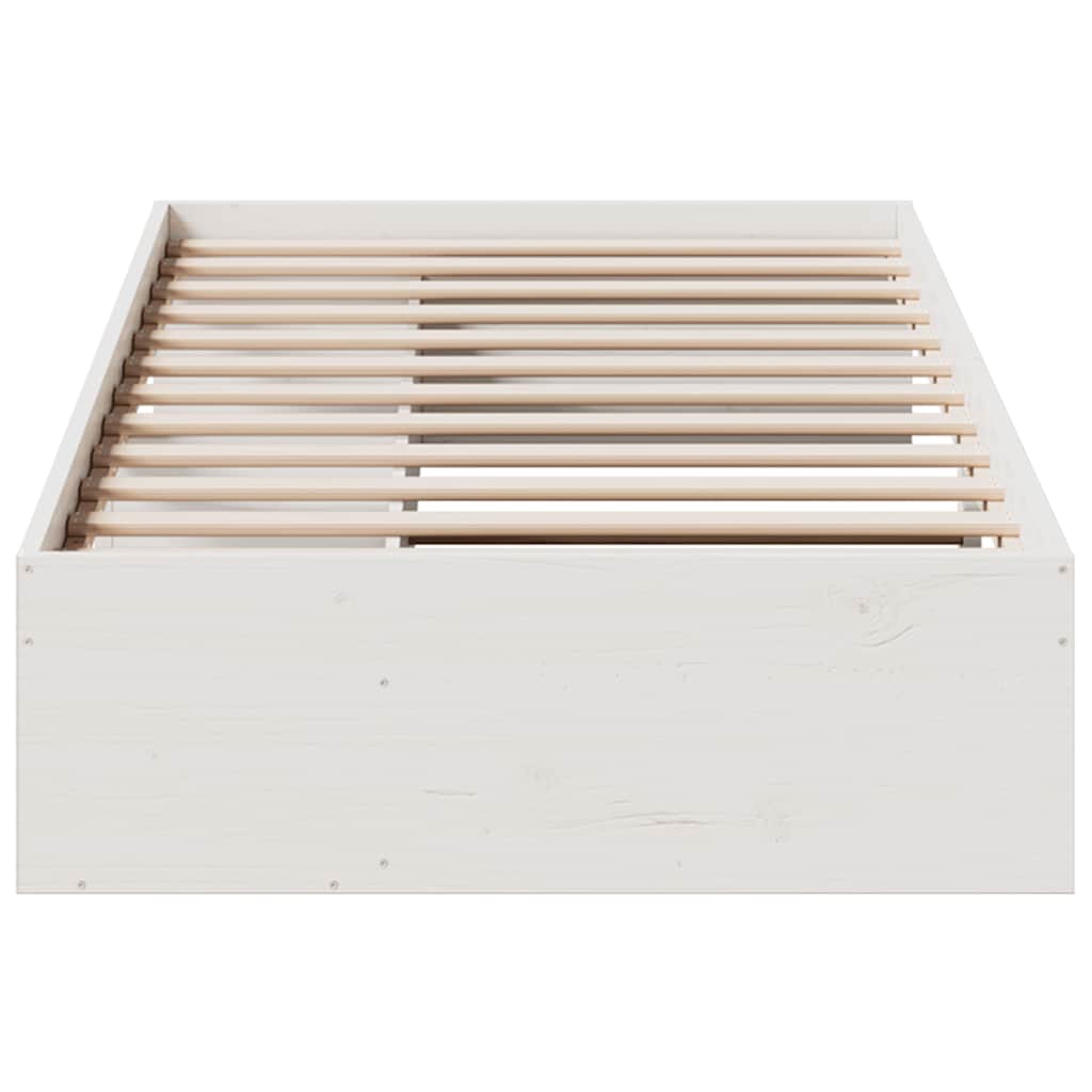 Dormeuse senza Materasso Bianca 80x200 cm Legno Massello Pino - homemem39