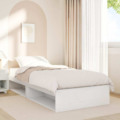 Dormeuse senza Materasso Bianca 90x190 cm Legno Massello Pino