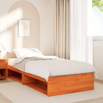 Dormeuse senza Materasso Marrone Cera 90x190 cm Legno di Pino