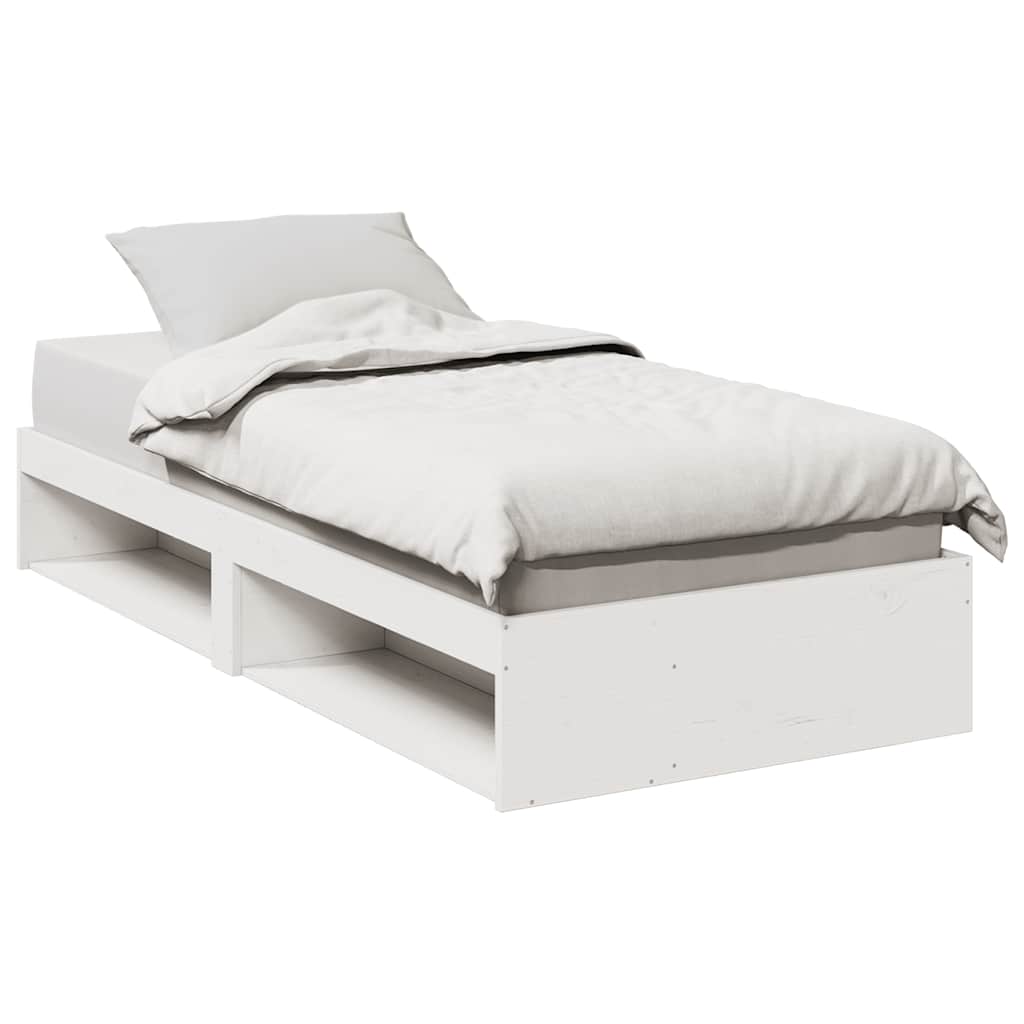 Dormeuse senza Materasso Bianco 75x190 cm in Legno di Pino - homemem39