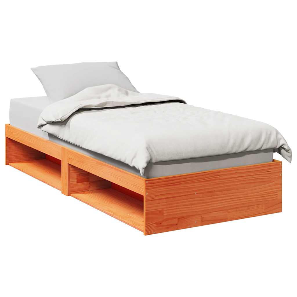 Dormeuse senza Materasso Marrone Cera 75x190 cm Legno di Pino - homemem39