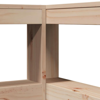 Testiera Libreria a L 80 cm in Legno Massello di Pino - homemem39