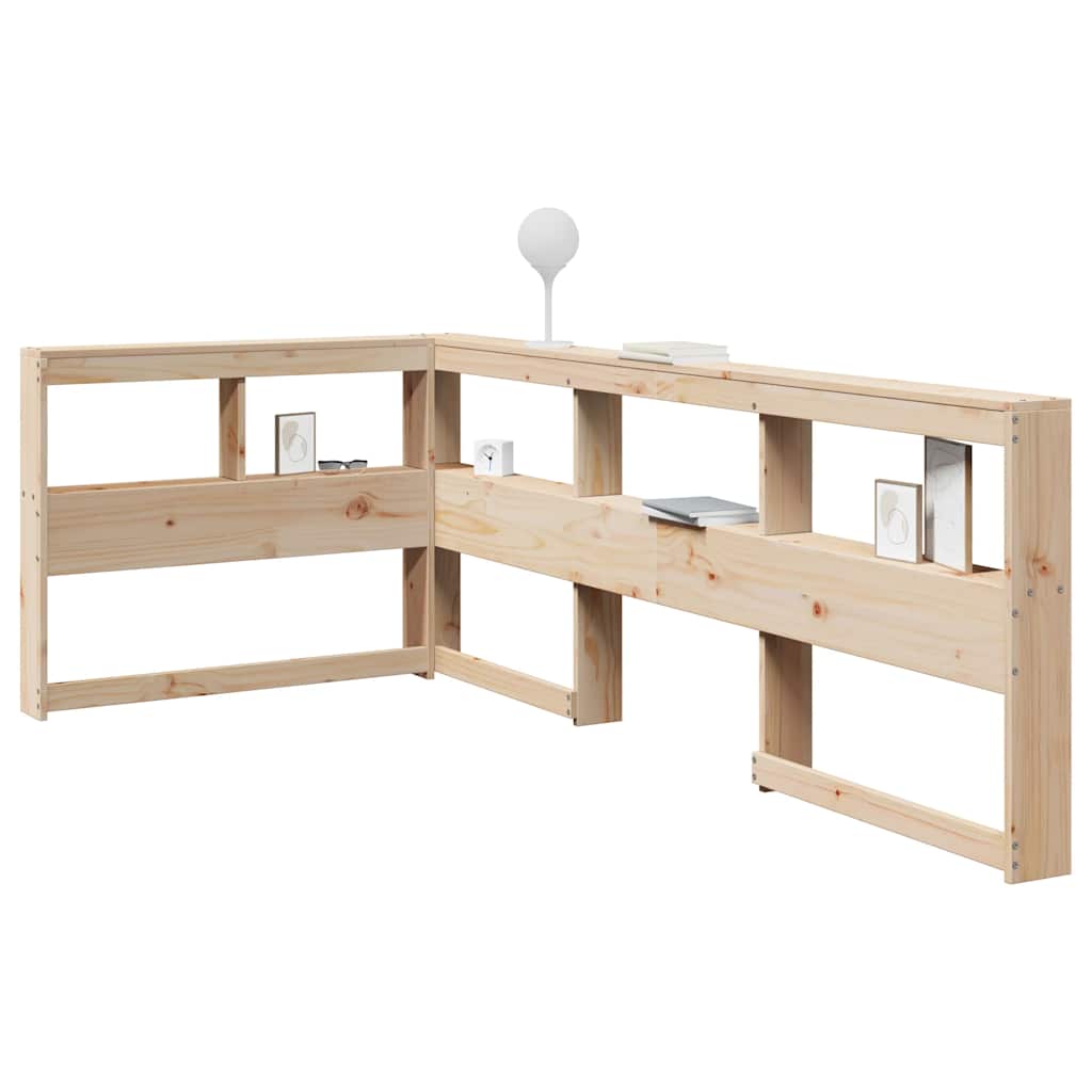 Testiera Libreria a L 80 cm in Legno Massello di Pino - homemem39