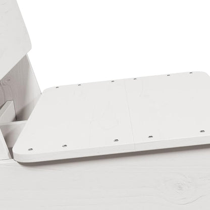 Sedia da Giardino Bianca 60x64x70,5cm in Legno Massello di Pino - homemem39