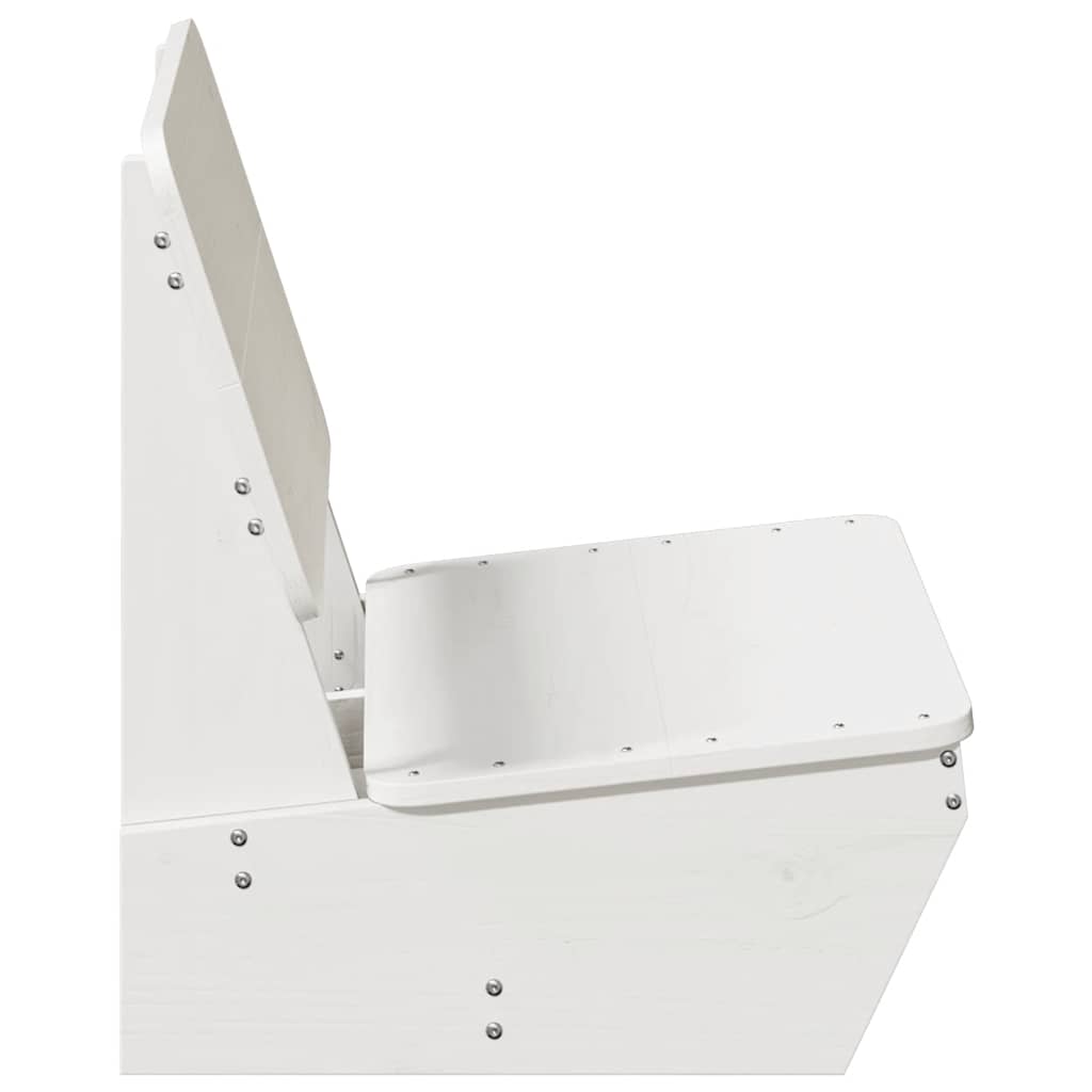 Sedie da Giardino 2 pz Bianche Legno Massello di Pino - homemem39