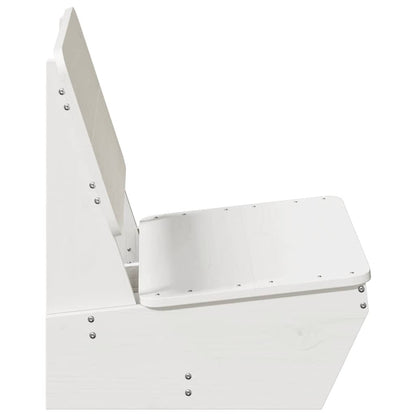 Sedie da Giardino 2 pz Bianche Legno Massello di Pino - homemem39