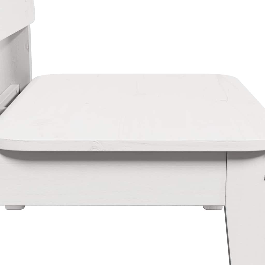 Sedia da Giardino Bianca 60x52,5x72cm in Legno Massello di Pino - homemem39