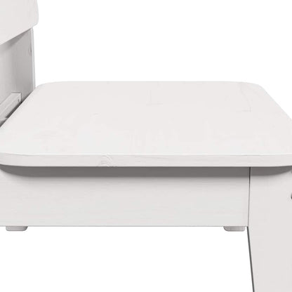 Sedia da Giardino Bianca 60x52,5x72cm in Legno Massello di Pino - homemem39