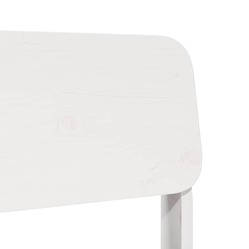 Sedia da Giardino Bianca 60x52,5x72cm in Legno Massello di Pino - homemem39