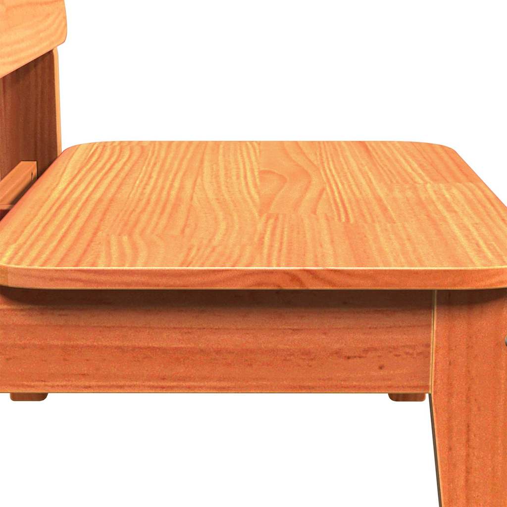 Sedia da Giardino Marrone Cera 60x52,5x72cm Legno Massello Pino - homemem39