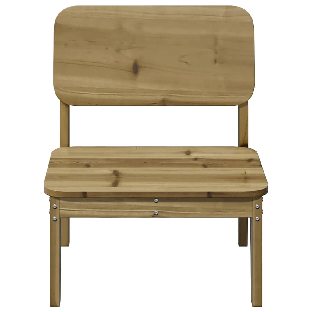 Sedia da Giardino 60x52,5x72 cm in Legno Impregnato di Pino - homemem39