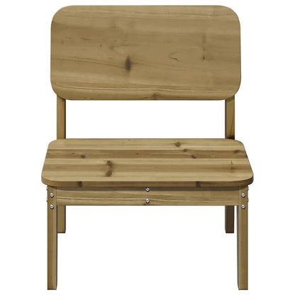 Sedia da Giardino 60x52,5x72 cm in Legno Impregnato di Pino - homemem39
