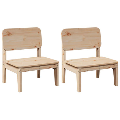 Sedie da Giardino 2pz 60x52,5x72 cm Legno Massello di Pino - homemem39