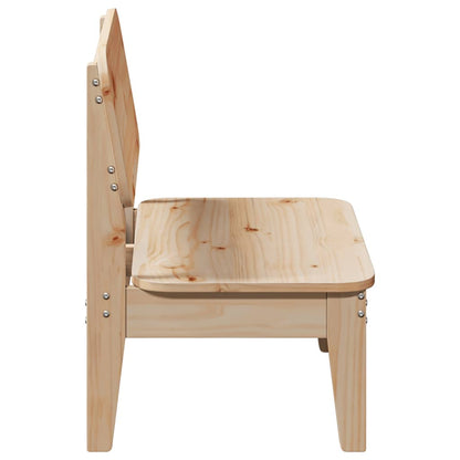 Sedie da Giardino 2pz 60x52,5x72 cm Legno Massello di Pino - homemem39