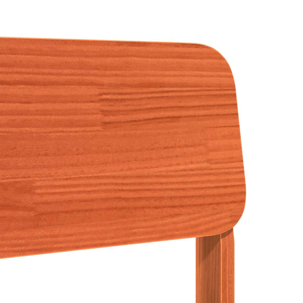 Sedie da Giardino 2 pz Marrone Cera in Legno Massello di Pino - homemem39