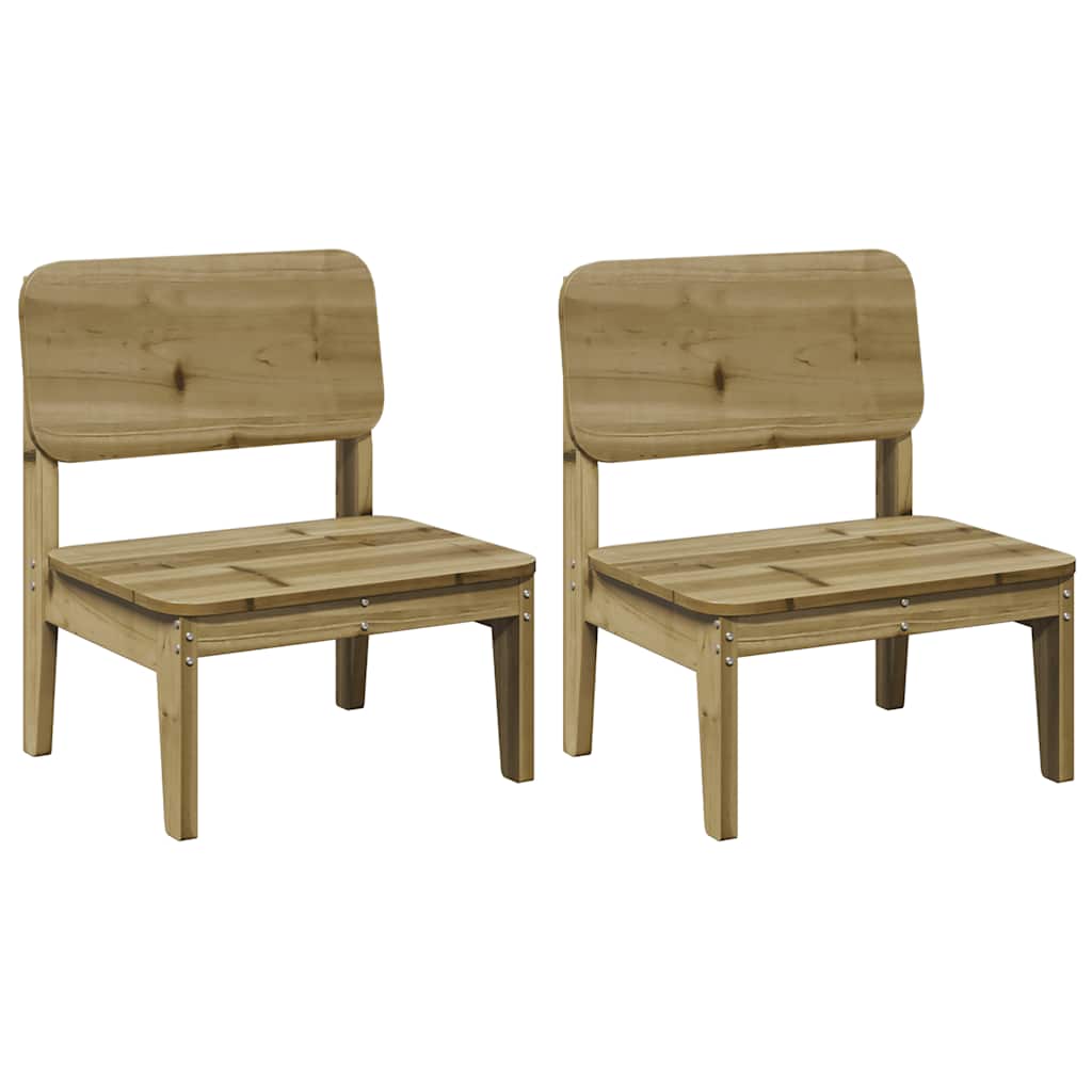 Sedie da Giardino 2 pz 60x52,5x72cm in Legno di Pino Impregnato - homemem39