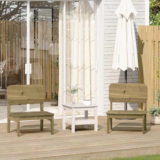 Sedie da Giardino 2 pz 60x52,5x72cm in Legno di Pino Impregnato | homemem39