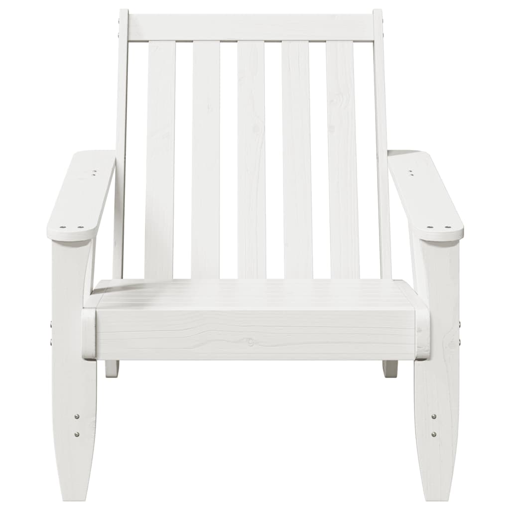 Sedia Adirondack da Giardino Bianca Legno Massello di Pino - homemem39