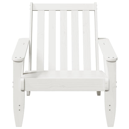 Sedia Adirondack da Giardino Bianca Legno Massello di Pino - homemem39