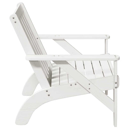 Sedie Adirondack da Giardino 2pz Bianche Legno Massello di Pino - homemem39