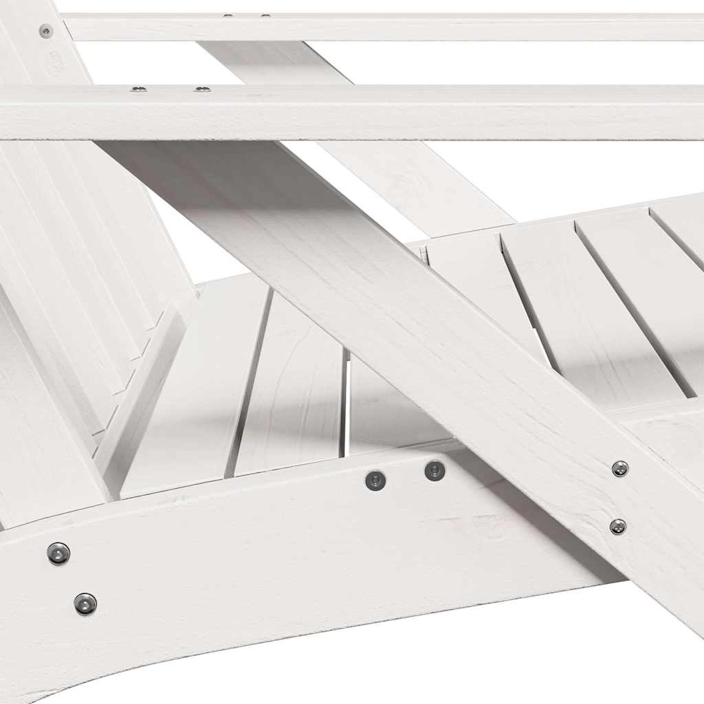 Sedie Adirondack da Giardino 2pz Bianche Legno Massello di Pino | homemem39