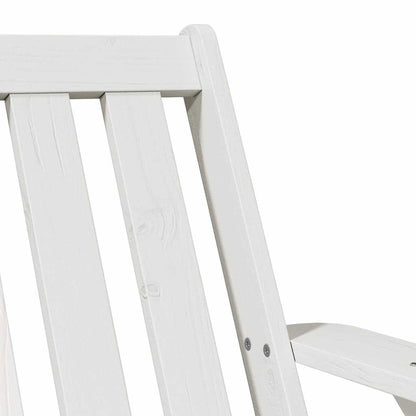 Sedie Adirondack da Giardino 2pz Bianche Legno Massello di Pino - homemem39