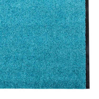 Tappetino Ciano e Nero 120 x 350 cm 100% Poliammide | homemem39