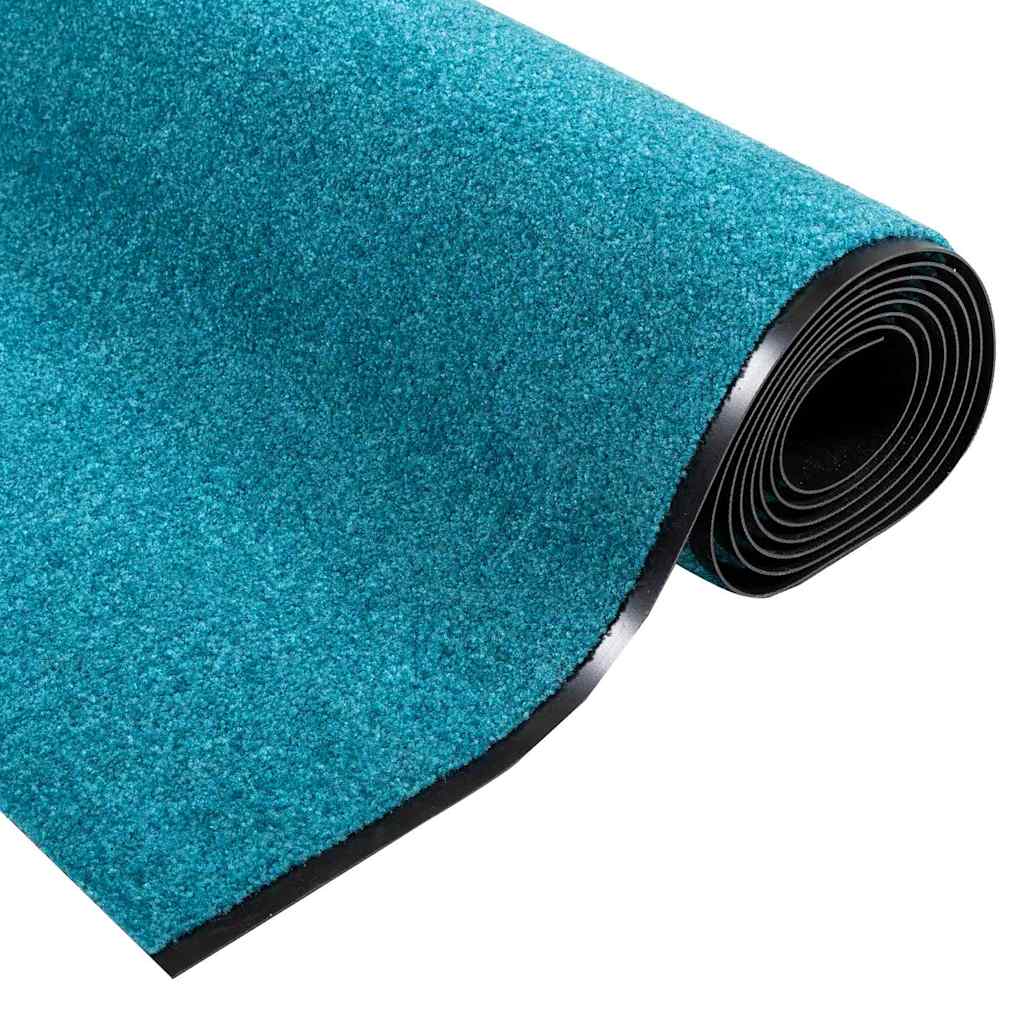 Tappetino Altro Ciano e Nero 120 x 400 cm Poliammide e PVC | homemem39