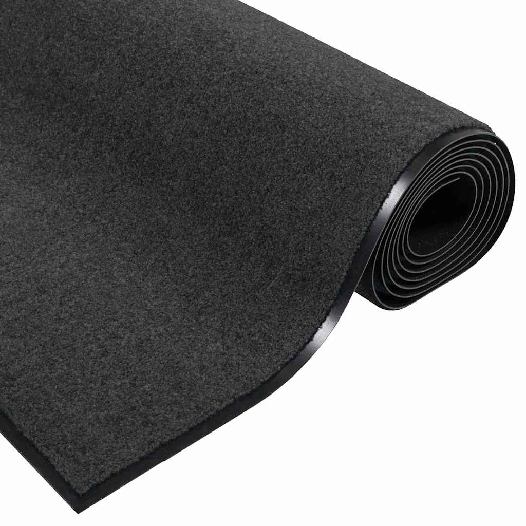 Tappetino Antracite e Nero 60 x 180 cm 100% Poliammide | homemem39