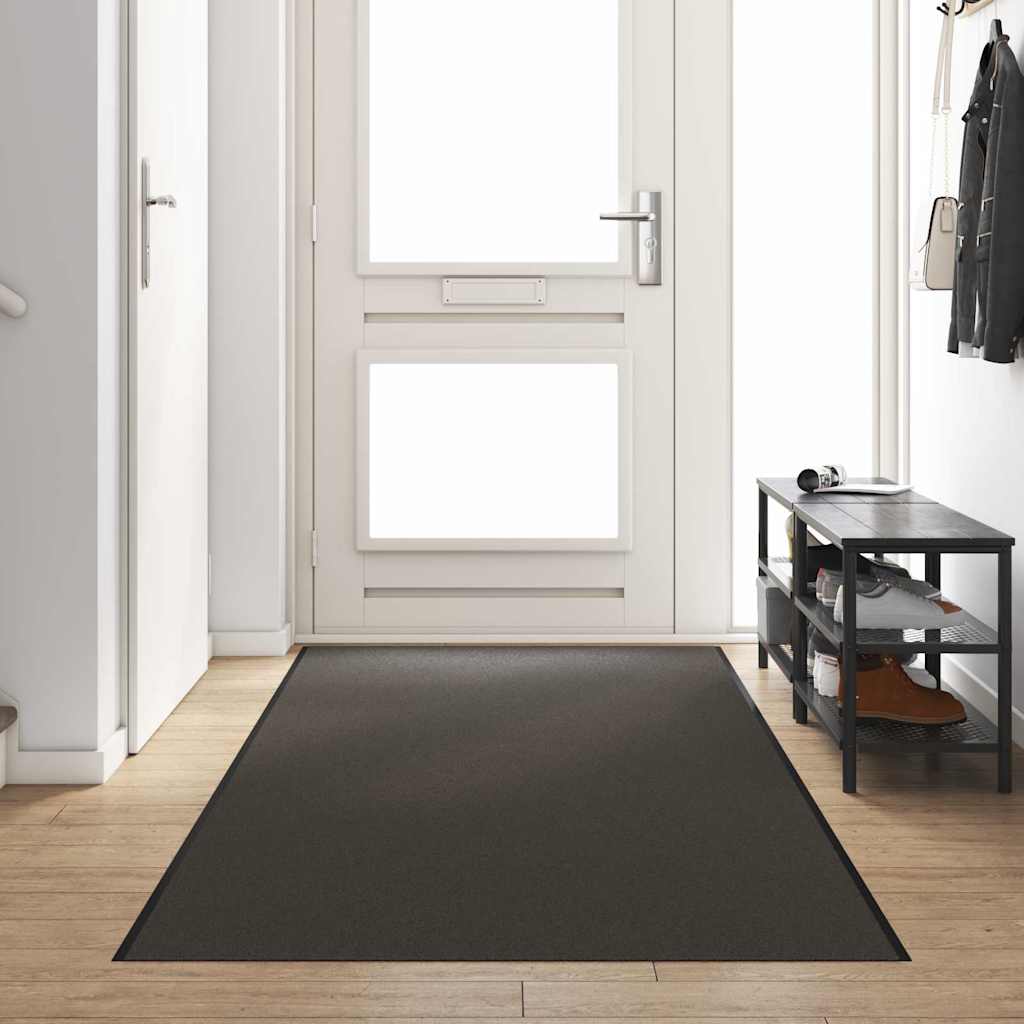 Tappetino Antracite e Nero 120 x 350 cm 100% Poliammide