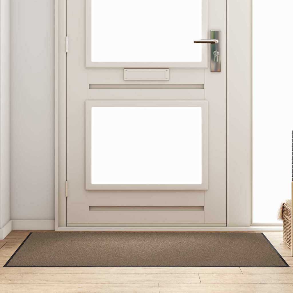 Tappetino Beige e Nero 90 x 150 cm 100% Poliammide