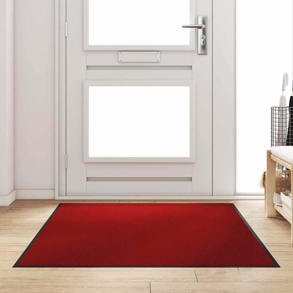 Tappetino Rosso e Nero 120 x 180 cm 100% Poliammide