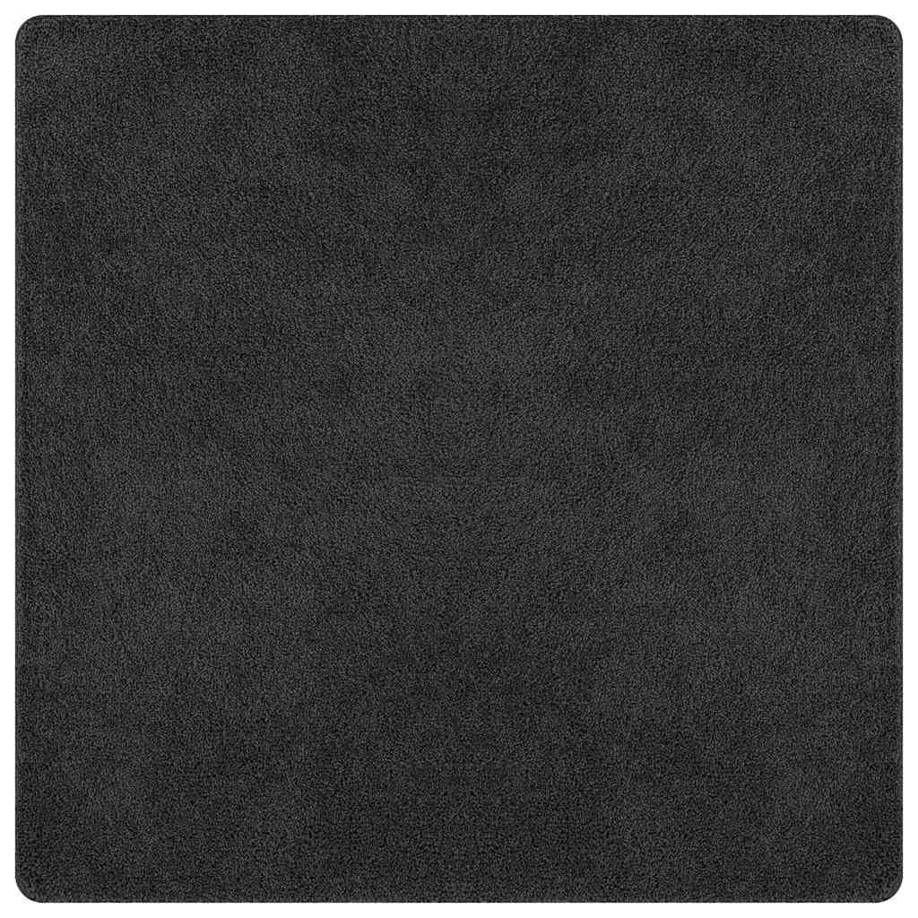 Tappeto Shaggy Antiscivolo Grigio scuro 120 x 120 cm PP