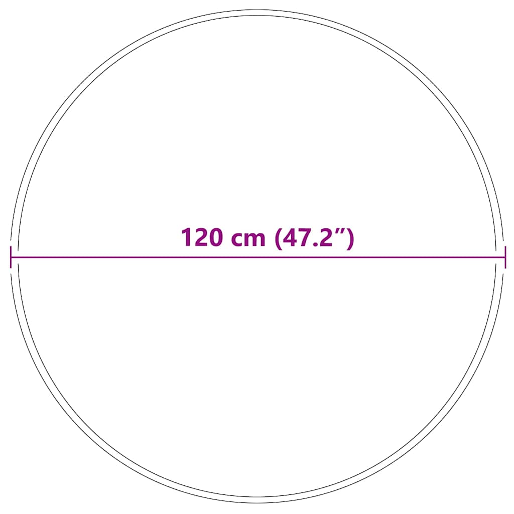 Tappeto Shaggy Antiscivolo Grigio scuro 120 x 120 cm PP